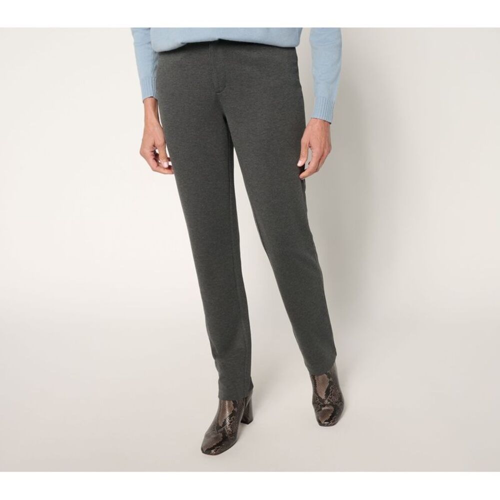 SUNNYLiFE Women's Petite Pants 12P Silky Ponte Tailored Pant Gray